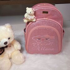 Mochila Pequena Rosa Personalizada em Promoção